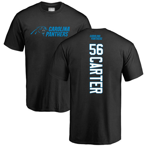 Carolina Panthers Men Black Jermaine Carter Backer NFL Football #56 T Shirt->carolina panthers->NFL Jersey